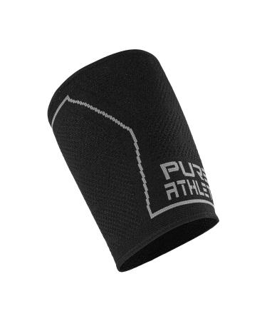 Technical Thigh Compression Sleeve for Men & Women - Hamstring Thigh Groin & Quad Support (Medium Black - Buy Online on GoSupps.com