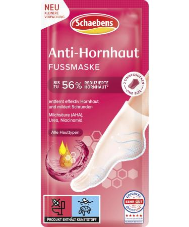 Schaebens anti-callus foot mask (2 socks for 1 application) lactic acid peeling with lactic acid urea and niacinamide for all skin types