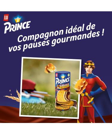 Prince de Lu Chocolat - Chocolate Flavor Filled Biscuit - Whole Wheat - Ideal for Snacks - Pack of 12 Packs of 300 g - Buy Online on GoSupps.com