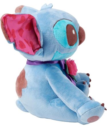 Disney Store Stitch Sweetheart Medium Soft Toy 29cm Valentine's Day Gift Plush Figure - 3D Flower & Heart Printed Ears - Ages 0+ - Lilo & Stitch Character - Buy Online on GoSupps.com