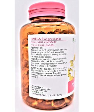 Arkocaps Omega 3 - Active ingredients of marine origin for good cardiovascular function - 180 capsules - Buy Online on GoSupps.com