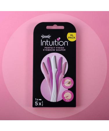 Wilkinson Sword Intuition Eyebrow Former - Facial Hair Trimmer & Dermaplaning Tool | 5 Disposable Razors Pack | Shop Internationally - Buy Online on GoSupps.com