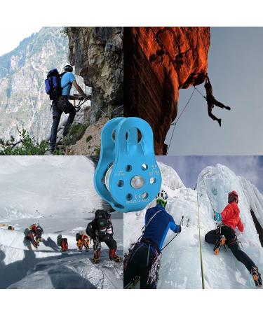 Sanon 26 KN Aluminum Alloy Double Strap Disc Cable - Rescue Outdoor Climbing Equipment for Mountaineering & Aircraft Blue - Buy Online on GoSupps.com