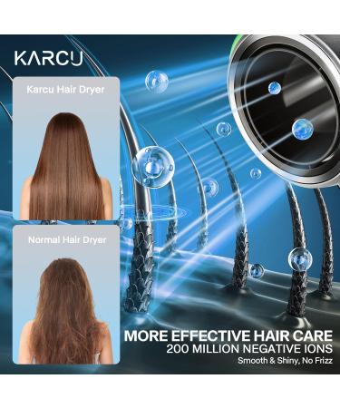 High-Speed Ionic Hair Dryer | 120 000 RPM | Fast Drying | 4 Temps & 3 Speeds | Compact Travel Hair Dryer with Diffuser & Nozzle - Buy Online on GoSupps.com