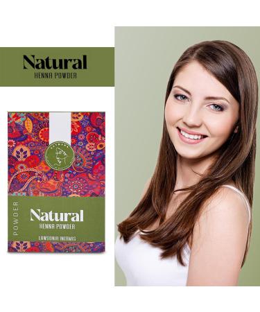 AATMANA Henna Powder (Lawsonia Inermis) Natural Looking Glossy Hair | Strengthens & Repairs Damage Hair| Men and Women Natural Hair Color - 100g - Buy Online on GoSupps.com