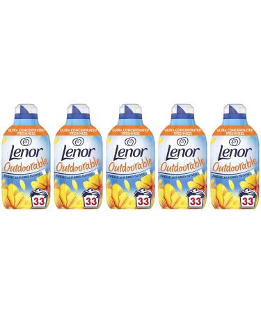 Lenor Outdoorable Fabric Conditioner Ultra Concentrated Freshness 33Washes Summer Breeze Scent 5Pk 5 x 462ml