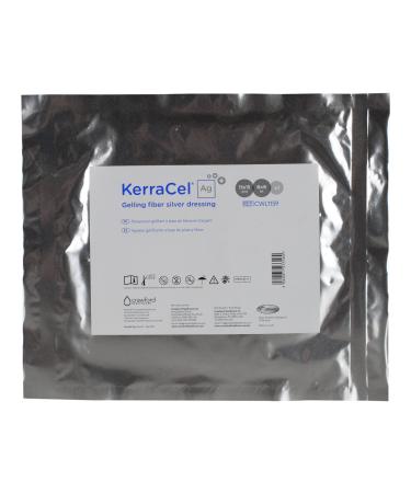 KerraCel Ag 6 x 6 Gelling Fiber Silver Would Dressing (CWL1159) - Absorbs and Isolates Wound Drainage and Kills Bacteria  Micro-Contours to Wound Bed  Maintains Healthy Moisture Levels (1 Each)