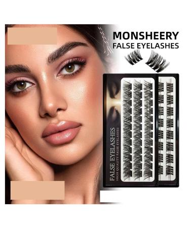 Shop Thick Natural False Eyelashes - 3 Rows 3 Styles Reusable 10mm Clusters - International Shipping - Buy Online on GoSupps.com