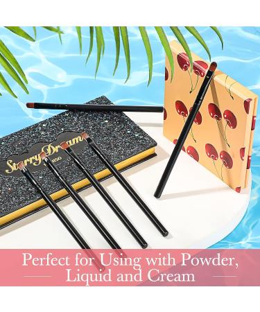 48 Piece Flat Makeup Brushes Set for Concealing, Blending, and Setting - Portable Synthetic Beauty Tools in Black - Buy Online on GoSupps.com