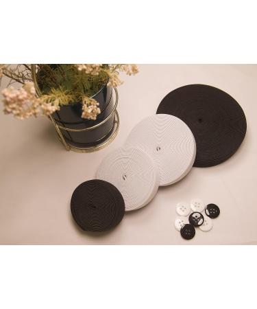 White Flat Sewing Band Spool with Buttonholes - 3/4 inch, 3 Yards | Elastic Stretchable for DIY Waistbands and Necklines - Buy Online on GoSupps.com