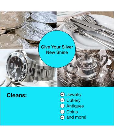 Silver Cleaning Wipes - 100% Cotton Wet Polishing | Jewelry Cleaner & Tarnish Remover for Silver Jewelry & Silverware - 30 Count - Buy Online on GoSupps.com