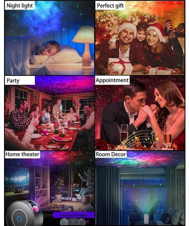 Nineaccy Galaxy Projector Star Night Light with Timer/Voice/APP Control - LED RGB Dimming, 16 Colors for Bedroom Decor & Party Gift (Black) - Buy Online on GoSupps.com