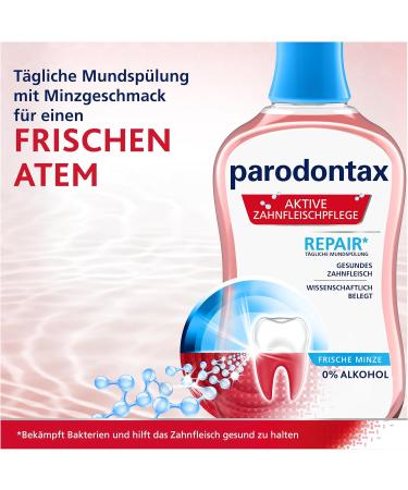 Parodontax Mouthwash Active Gum Care 300ml - Alcohol-Free Fresh Mint Flavor for Optimal Oral Health - Buy Online on GoSupps.com