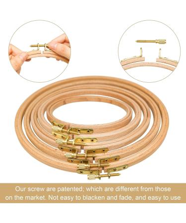 Beech Wood Embroidery Hoop Set - 5pc 5-9 Inch Round Cross Stitch Hoops for Art, Craft, Sewing | Wooden Embroidery Hoops for Hanging - Buy Online on GoSupps.com