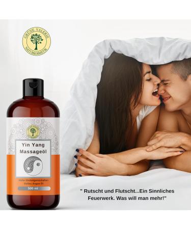 Yin Yang Massage Oil 500 ML XXL | Sweet Argan Scent | Increased Gliding Properties | Relaxation Oil by Green Valerie | Made in Italy - Buy Online on GoSupps.com