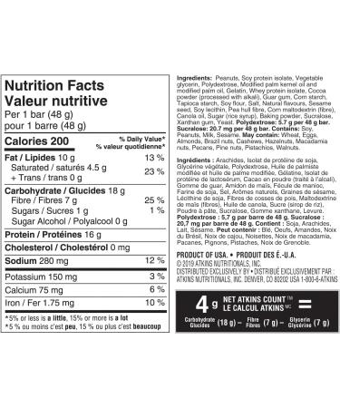 Atkins Protein Bars - Chocolaty Peanut Butter Pretzel Low Sugar Keto Friendly High Protein High Fibre 1g Sugar 4g Carbs 5ct - Buy Online on GoSupps.com