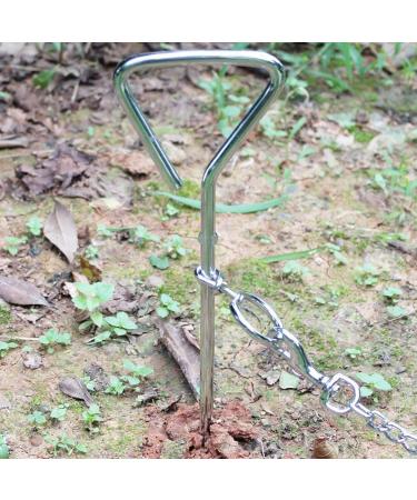 1Above_20ft(6m) heavy duty Dog stake and tie out cable with 16 Inch spiral ground stake Puppy pet Outdoor Tie Out Lead Leas - Buy Online on GoSupps.com