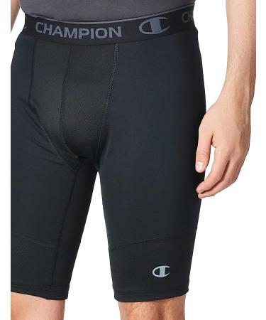 Champion Men's 9 Inch Compression Short in Black - Large Size - Buy Online on GoSupps.com