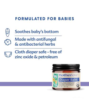 Motherlove Diaper Balm 1 oz - Natural Soothing Relief for Baby's Skin - Buy Online on GoSupps.com
