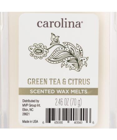 Carolina Candle Green Tea & Citrus Scented Wax Melts - 6 Cubes Soy-Based 2.46 oz | International Shipping Available - Buy Online on GoSupps.com