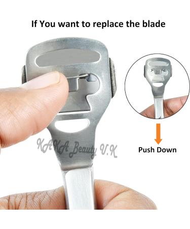 ZAMAHA UK Callus Remover Hard Skin Remover Foot Heel Shaver Pedicure Foot Scraper (Stainless Steel Handle) - Buy Online on GoSupps.com