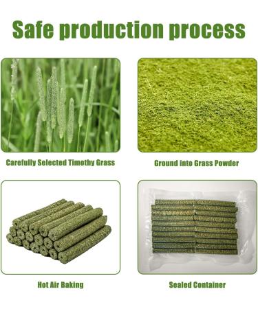 Tokayife 400g Timothy Hay Sticks for Rabbits Guinea Pigs Hamsters & Chinchillas - 40 Treats for Healthy Pets - Buy Online on GoSupps.com