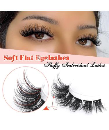 DYI Eyelash Extension Kit - Fluffy Individual Mink Lashes with Long-lasting Bond. Tweezers with Curved Serrated Tip. 8-16mm Extensions at Home by Eefofnn - Buy Online on GoSupps.com