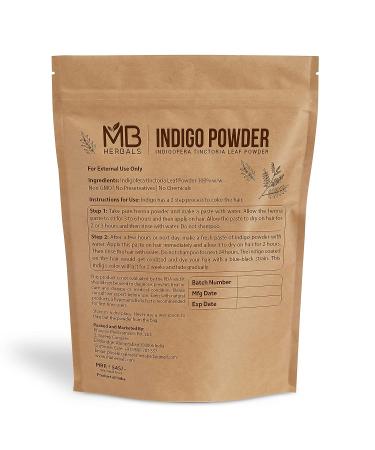 MB Herbals Pure Indigo Powder 1 LB - 100% Indigofera tinctoria Leaf Powder for Blue-Black Hair | 454g | 16oz | Guaranteed Results | Shop Now! - Buy Online on GoSupps.com