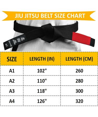 Premium Quality Twister Jiu Jitsu / BJJ Belt - White A2, 1.5 Wide with Woven Patch and 9 Stitching - Professional Grade - Buy Online on GoSupps.com