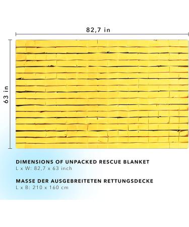URBAN MEDICAL Premium Rescue Blanket 5-Pack | Waterproof Emergency Film | Gold/Silver | 210x160cm | Cold & Heat Protection | Car Accessories - Buy Online on GoSupps.com