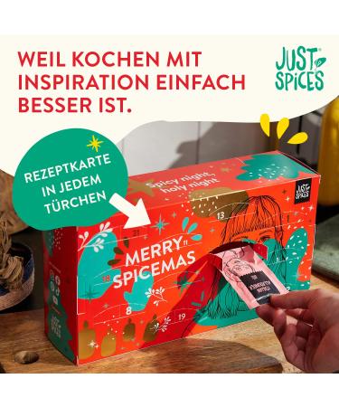 Just Spices Spice Advent Calendar 2022 | 24 High-Quality Spice Blends & Recipes | Perfect Christmas Gift for Men & Women | Buy Internationally - Buy Online on GoSupps.com