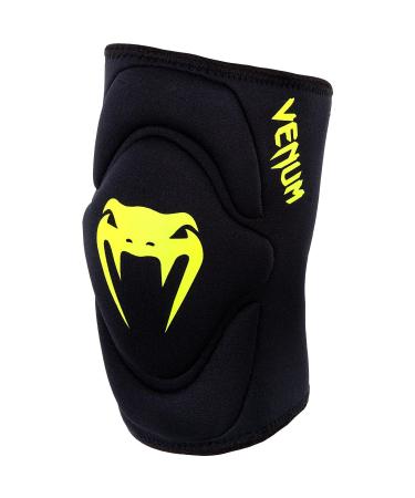 Venum Kontact Gel Knee Pad, Black/Neo Yellow, Small