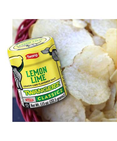 Twangerz Lemon-Lime Seasoning Salt Snack Topping 1.15oz Shaker - Pack of 20 | Tangy Lemon Lime Flavor - 20 Pack - Buy Online on GoSupps.com