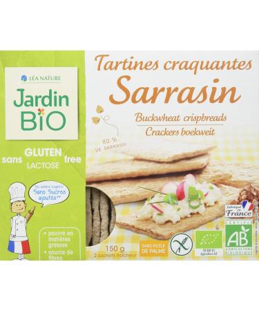 Jardin Bio Buckwheat Crunchy Tartines 80% Buckwheat Gluten Free 150g