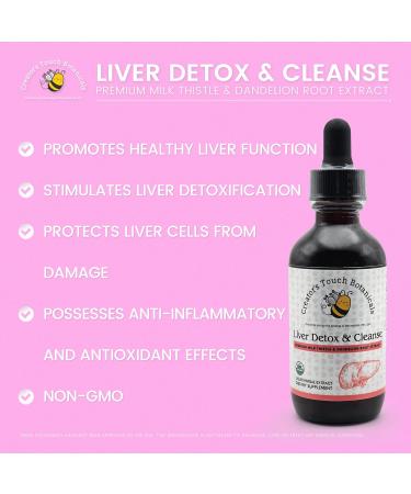 Creator's Touch Botanicals Liver Detox and Cleanse Herbal Supplement 2 fl. oz Milk Thistle and Dandelion - Buy Online on GoSupps.com