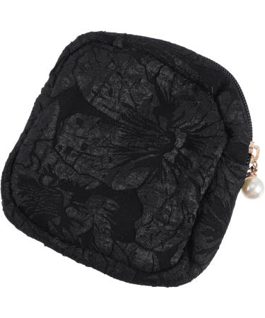 Healeved 12pcs Sanitary Napkin Storage Bag Storage Bag Zipper Period Pouch Large Wallets for Women Extra Capacity Napkin Storage Bags Portable Girl Carry Grocery Bag Cotton Linen Blackx12pcs 11x11x3cmx12pcs - Buy Online on GoSupps.com