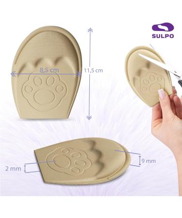 Sulpo 2 Pair Bale Pads for Big Shoes | EVA Foam Foot Pain Relief | Sponge Heel Cushion & Toe Filler | Fits Most Shoes - Beige 35-40 - Buy Online on GoSupps.com