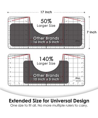 Tshirt Ruler Guide for Vinyl Alignment - Center Designs with Tee Shirt Alignment Tool - Heat Press and Cricut Compatible - 1 Pack - Buy Online on GoSupps.com