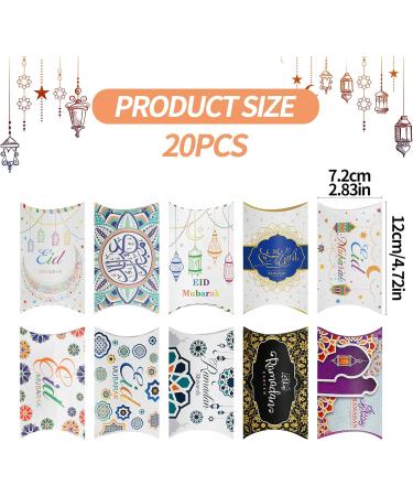20 Pieces Ramadan Mubarak Gifts Boxes Eid Mubarak Treat Gifts Boxes Muslim Ramadan Mubarak Sweet Candy and Chocolate Box for Ramadan Mubarak Party Decoraions - Buy Online on GoSupps.com