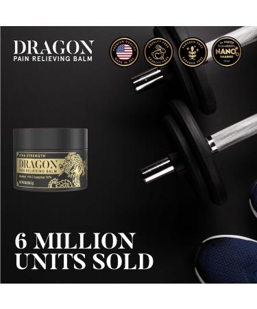Dragon Balm 2.0oz - Xtra Strength Muscle & Joint Relief | Fast Absorbing Natural Ingredients for Back Elbows Feet Hands Hips Legs & Neck - Buy Online on GoSupps.com