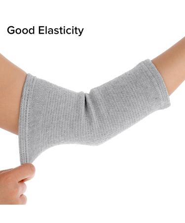 WLLHYF Elbow Compression Sleeves - Arm Protector Pads for Tennis, Golf, Fitness - Breathable Support Brace for Men and Women - Grey - Buy Online on GoSupps.com