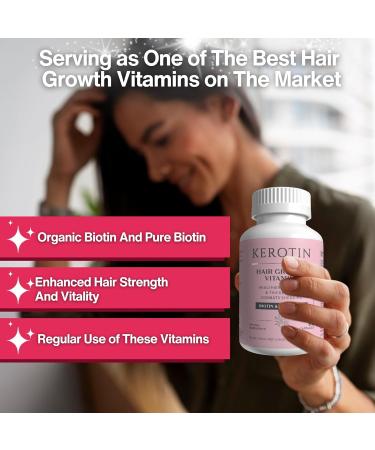 Worldwide Nutrition Kerotin Hair Growth Vitamins - Biotin DHT Blocker Supplement & Key Chain - 60 Count for Natural Hair Strength - Buy Online on GoSupps.com