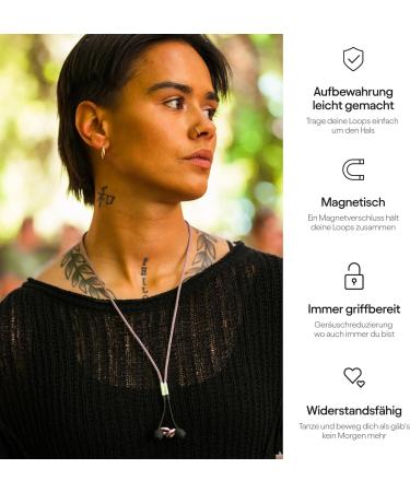 LOOP Link Security Cordel | Official Magnetic Security Cord for Loop Earplugs | Compatible with Quiet Engage Experience | Speckled Lilac - Shop Internationally! - Buy Online on GoSupps.com