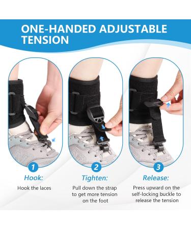 Joingood AFO Foot Drop Brace for Walking - Adjustable Soft Foot Up Brace for Achilles Tendon - Stroke Ankle Foot Orthosis for Improved Walking Gait (L/XL) - Buy Online on GoSupps.com
