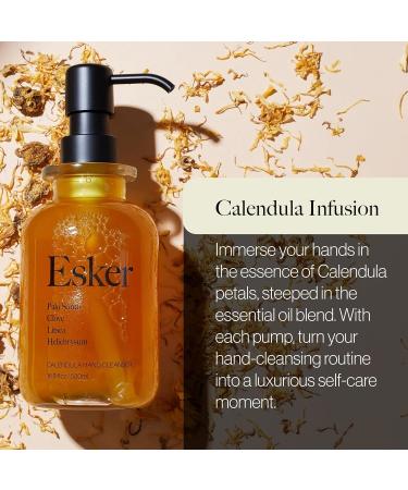 ESKER Natural Calendula Hand Cleanser | Plant-Based Cruelty-Free Clean Beauty | 16.9 fl oz Glass Bottle - Buy Online on GoSupps.com