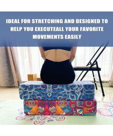 Aozora Yoga Bolster Pillow | Supportive Meditation Cushion | Waves Blue | 8-Feet | Carry Handle & Yoga Strap | Restorative Support for Alleviating Pressure - Buy Online on GoSupps.com