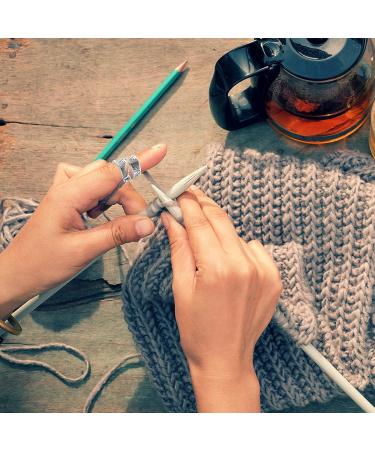WLLHYF 4PCS Adjustable Crochet Loop Ring Set - Knitting Ring Yarn Guide - Craft Accessories for Mother Grandma Presents (Gold/Silver) - Buy Online on GoSupps.com