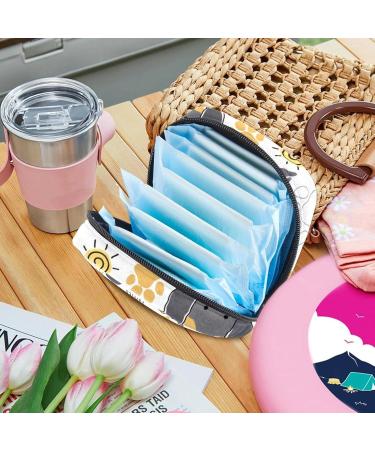Women's Travel Makeup Organizer with Menstrual Cup Pocket - Large Capacity Dachshund Dog Paw Design - Buy Online on GoSupps.com