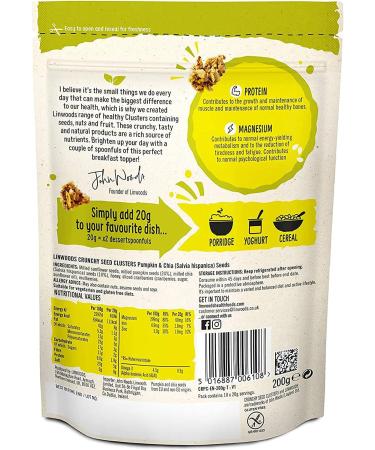  Linwoods Linwoods Crispy Seed Clusters 200g - Pumpkin & Chia Seeds - Buy Online on GoSupps.com