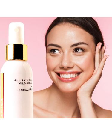 Ultra Hydrating ESSENCE FACE MIST - Rosehip Vitamin C & Squalane | 100% Pure Organic & Alcohol-Free | 4oz Face Spray for Moisturizer & Primer - Buy Online on GoSupps.com